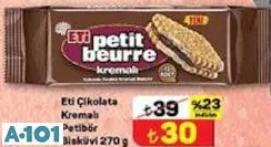 ETİ ÇİKOLATA KREMALI PETİBÖR BİSKÜVİ 270 G